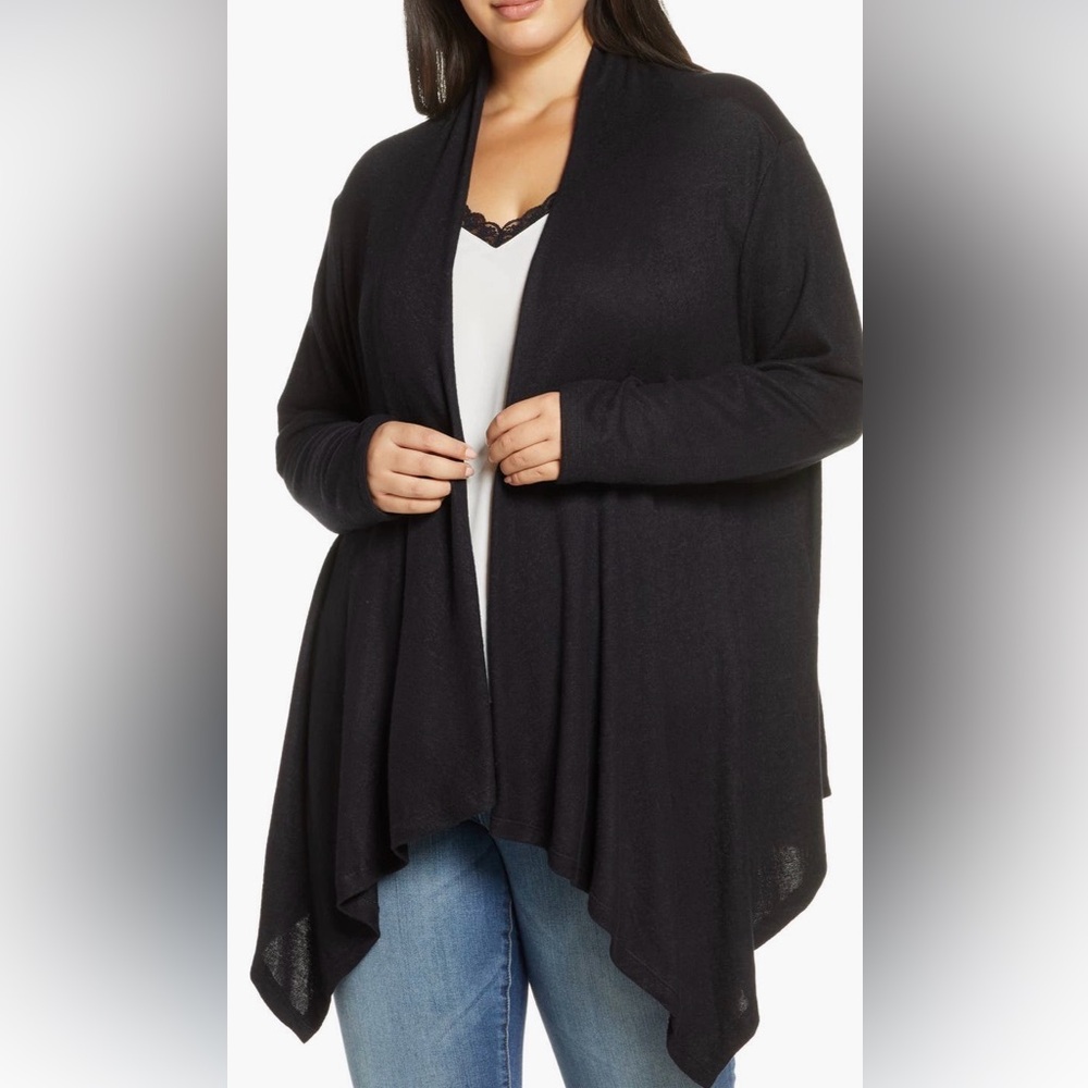 **3 for $30** Bobeau Amie Open Front Cardigan in black VGUC